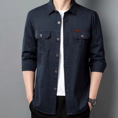 Full sleeves double pocket panel Shirt