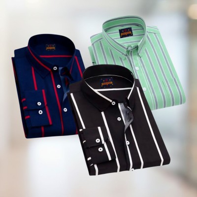 Stripe Shirt Combo(3pc)