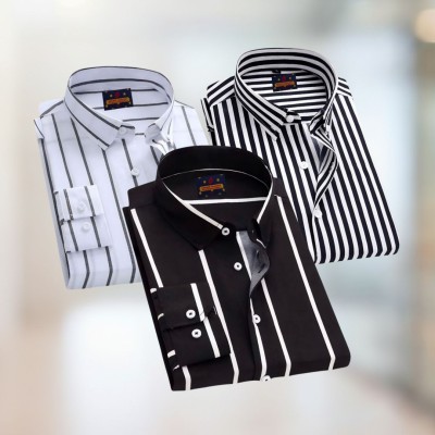 Stripe Shirt Combo(3pc)