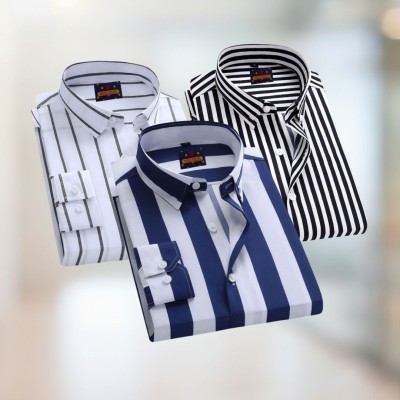 Stripe Shirt Combo(3pc)