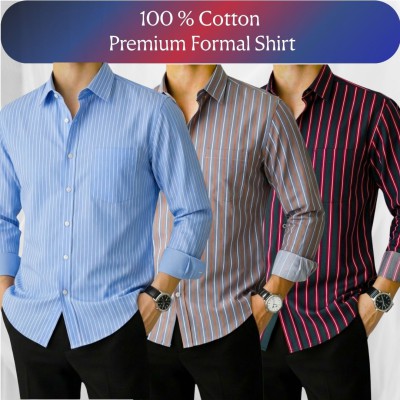 Stripe Shirt Combo(3pc)