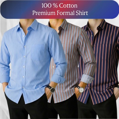 Stripe Shirt Combo(3pc)