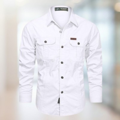 Full sleeves double pocket panel Shirt