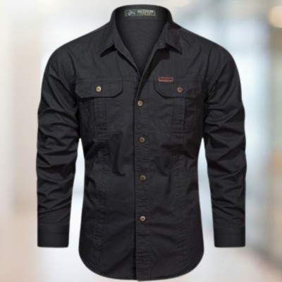 Full sleeves double pocket panel Shirt