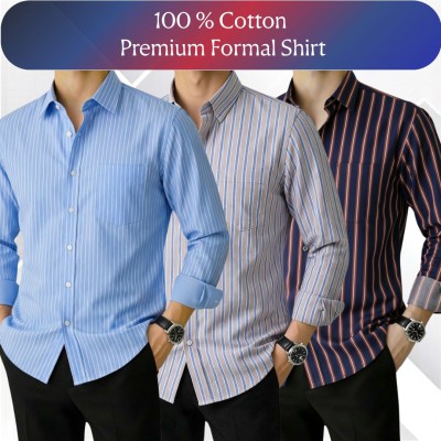 Stripe Shirt Combo(3pc)