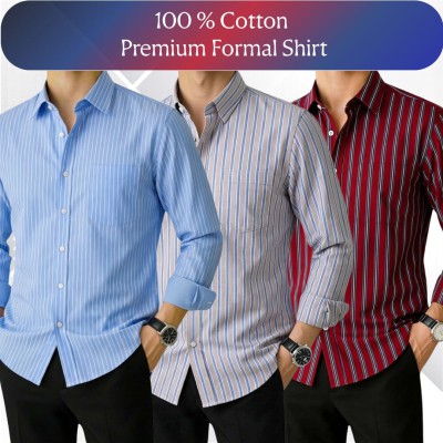 Stripe Shirt Combo(3pc)