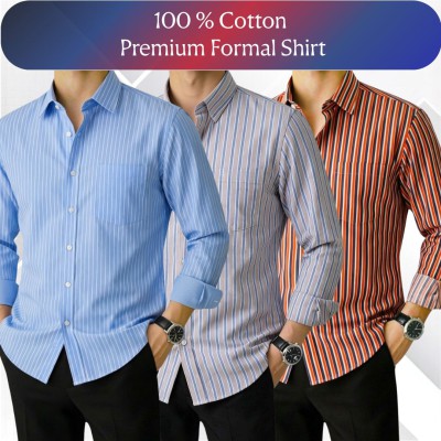 Stripe Shirt Combo(3pc)