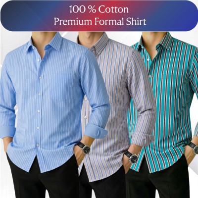 Stripe Shirt Combo(3pc)