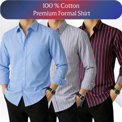 Stripe Shirt Combo(3pc)